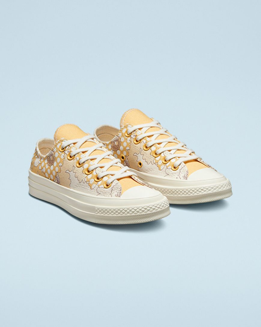 Tenisi Dama Converse Chuck 70 Crafted Florals Mango Negrii | RO SGFIH023